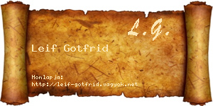 Leif Gotfrid névjegykártya